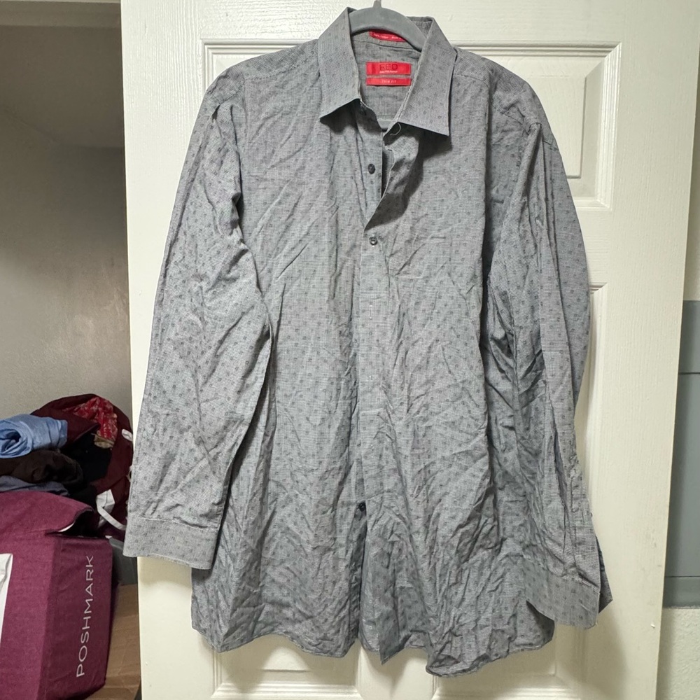 Men's Saks Fifth Avenue Black and White Checkered Shirt